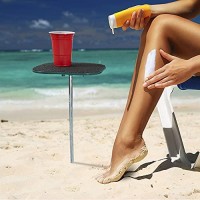 Personal Beach Table - Portable Outdoor Beach Table For Sand With No-Slip Surface 