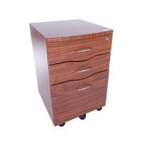 Rolling storage and File Cabinet Color Mahogany