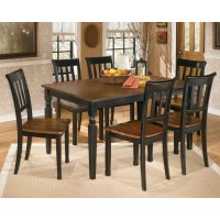 Signature Design By Ashley Owingsville Rustic Farmhouse Dining Room Table, Black & Brown