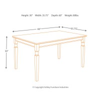 Signature Design By Ashley Owingsville Rustic Farmhouse Dining Room Table, Black & Brown