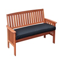 Corliving Pex-868-B Miramar Patio Bench, Cinnamon Brown/Black