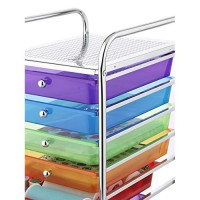 Whitmor 10 Drawer - Rolling Craft Organizer Cart - Chrome 15.25X13.50X35.25