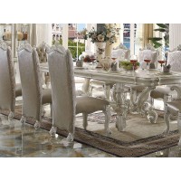 Acme Versailles Dining Side Chair In Vintage Gray And Bone White (Set Of 2)