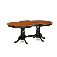 East West Furniture Plan7-Bch-Lc 7 Piece Set Consist Of An Oval Dining Room Table With Butterfly Leaf And 6 Faux Leather Upholstered Chairs, 42X78 Inch