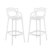 Modway Entangled Bar Stool (Set Of 2), White