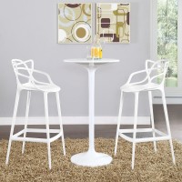 Modway Entangled Bar Stool (Set Of 2), White