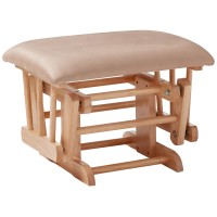 Acme Furniture Ottoman, Taupe Mfb & Natural Oak