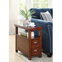 Acme Perrie Accent Table In Cherry