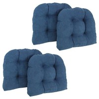 19inch UShaped Micro Suede Tufted Dining Chair Cushions Set of 4