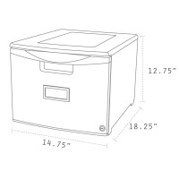 Storex 61265B01C File Cabinet, 1-Drawer, Black