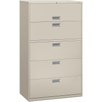 HON Brigade 600 H695 Lateral File 42 x 18 x 64 5 Drawers Finish Light Gray