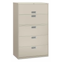 HON Brigade 600 H695 Lateral File 42 x 18 x 64 5 Drawers Finish Light Gray