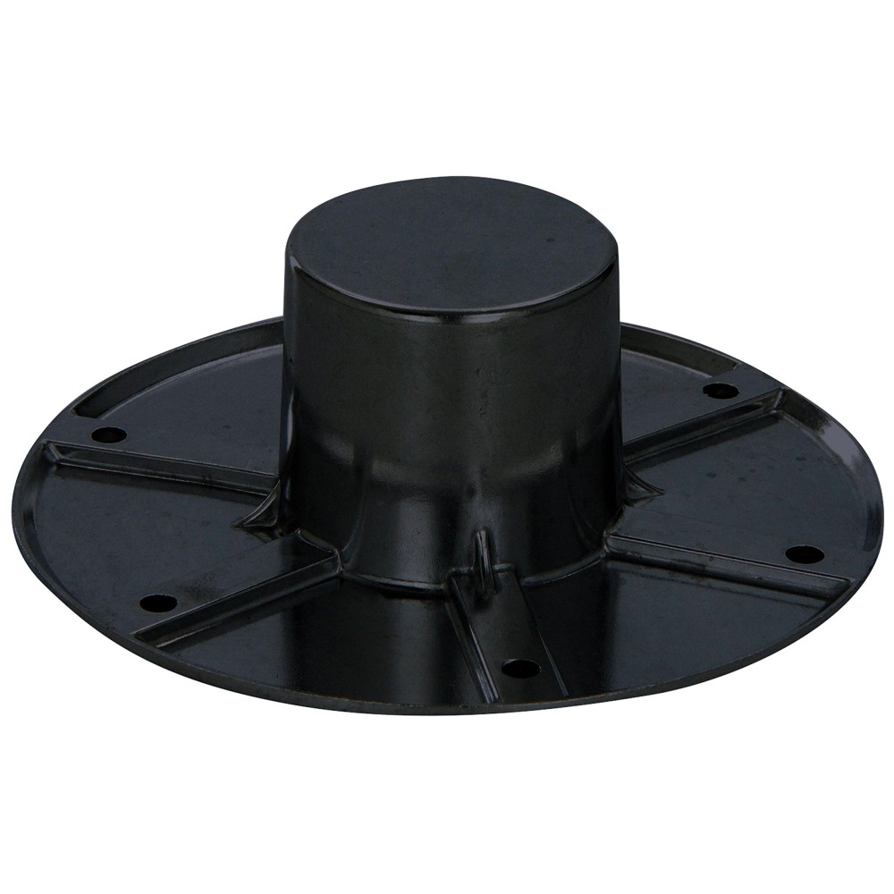 Russell Products MA-1112B Pedestal Table Base, Flush Mount - Black