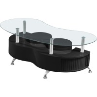 High Gloss Lacquer Coffee Table with Glass Top 2 Stools and Inside Sotrage