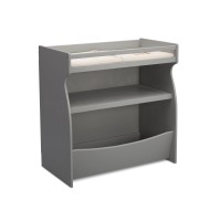 Delta Children 2-In-1 Changing Table And Storage Unit With Changing Pad, Grey