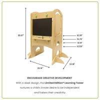 Little Partners Limited Edition Learning Tower, Toddler Tower - Wooden Kitchen Stool And Helper Tower For Babies, Toddlers And Kids, Team Building Skills, Kitchen Step Stool (Natural)