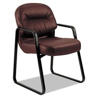 Hon 2093Sr69T 2090 Pillow-Soft Series Leather Guest Arm Chair, Burgundy