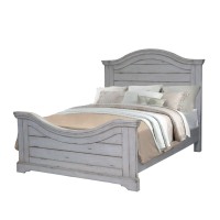 American Woodcrafters Stonebrook Panel Bed, Queen, Antique Grey