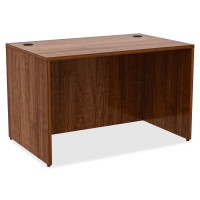 Lorell Essentials Desk, Walnut, Laminate