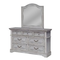 American Woodcrafters Stonebrook Dresser & Mirror, 1, Antique Grey
