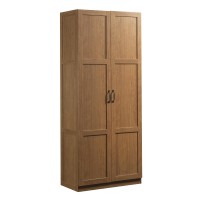 Sauder Miscellaneous Storage Storage Cabinet Pantry Cabinets Highland Oak Finish