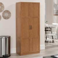 Sauder Miscellaneous Storage Storage Cabinet Pantry Cabinets Highland Oak Finish