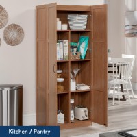 Sauder Miscellaneous Storage Storage Cabinet Pantry Cabinets Highland Oak Finish