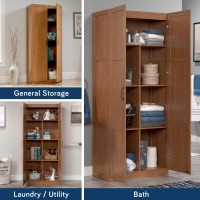 Sauder Miscellaneous Storage Storage Cabinet Pantry Cabinets Highland Oak Finish