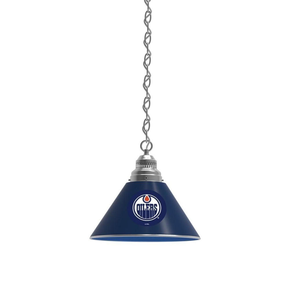 Holland Bar Stool Co. Edmonton Oilers Pendant Light With Chrome Fixture By The