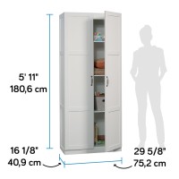 Sauder Select Storage Cabinet Pantry Cabinets White Finish