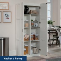 Sauder Select Storage Cabinet Pantry Cabinets White Finish