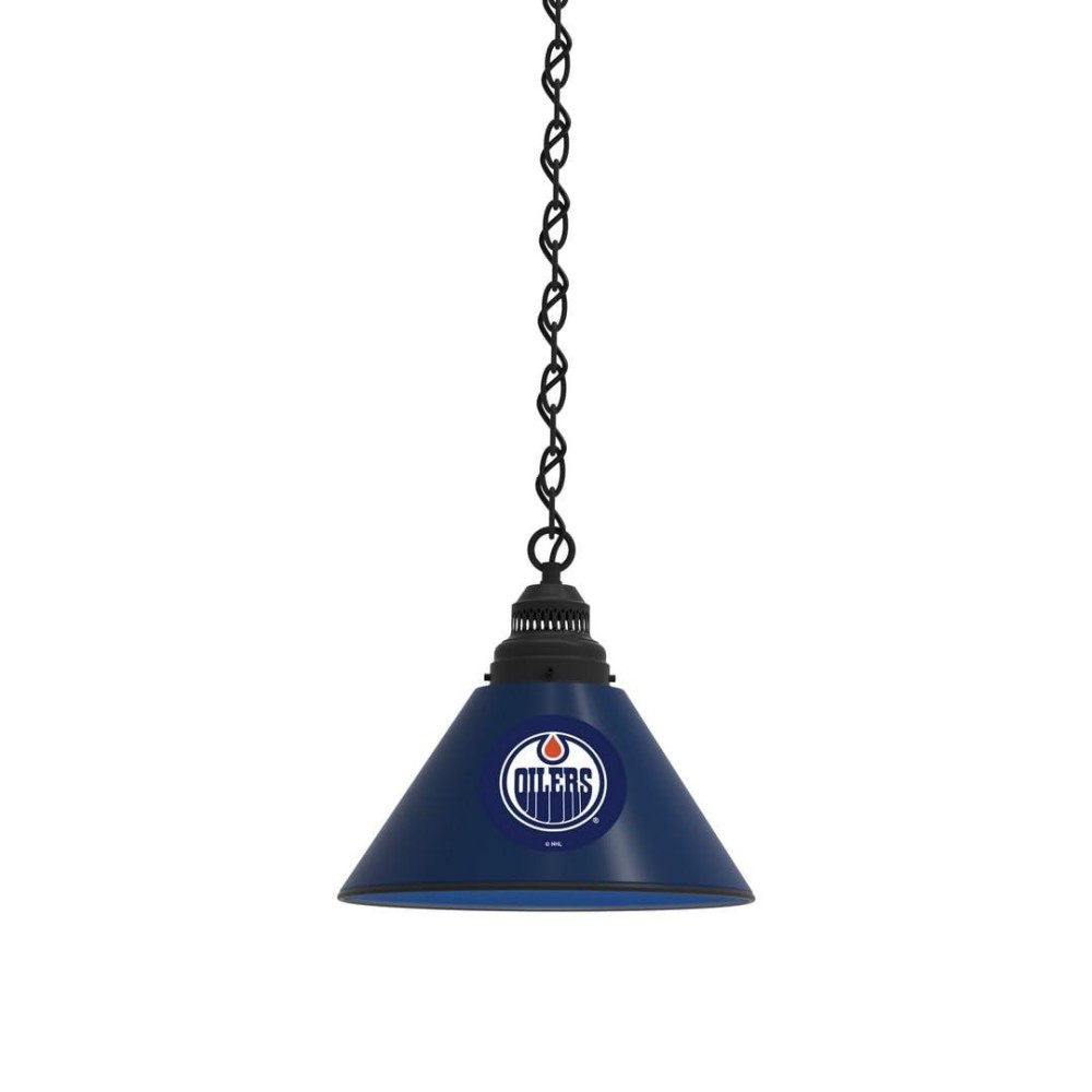 Holland Bar Stool Co. Edmonton Oilers Pendant Light With Black Fixture By The