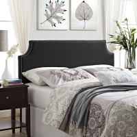 Modway Laura Vegan Leather Upholstered Full Size Headboard With Nailhead Trim In Black