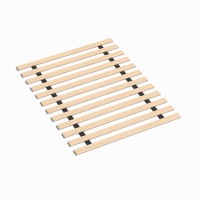 Continental Sleep, 0.68-Inch Heavy Duty Horizontal Mattress Support Wooden Bunkie Board/Bed Slats, Full, Beige