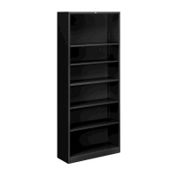 HON Brigade Steel Bookcase 6 Shelves 3412W x 1258D x 8118H Black Finish