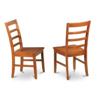 East West Furniture Milan 3 Piece Room Furniture Set Contains A Rectangle Wooden Table With Butterfly Leaf And 2 Kitchen Dining Chairs, 36X54 Inch, Saddle Brown