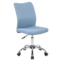 Techni Mobili Modern Armless Task Chair Blue Jean