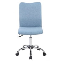 Techni Mobili Modern Armless Task Chair Blue Jean