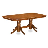 East West Furniture Napf7-Sbr-W 7 Piece Dining Room Table Set Consist Of A Rectangle Kitchen Table With Butterfly Leaf And 6 Dining Chairs, 40X78 Inch, Saddle Brown