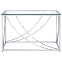 Contemporary Chrome Sofa Table