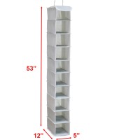 Simple Houseware 10 Shelves Hanging Shoes Organizer Holder For Closet Grey