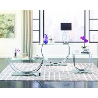 Contemporary Chrome End Table