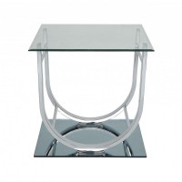 Contemporary Chrome End Table