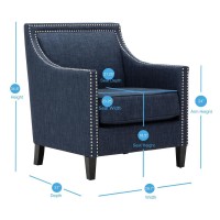 Taslo Navy Blue Accent Chair