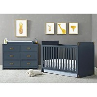 Baby Relax Miles, 6 Drawer Dresser, Graphite Blue