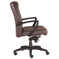 Eurotech Seating Manchester Mid Back Leather Chair, Brown