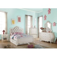 ACME Edalene Twin Bed Pearl White