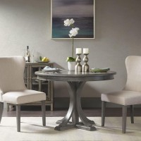 Madison Park Helena Grey Round Dining Table See