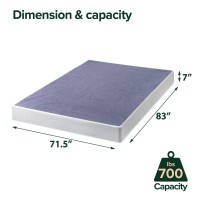 Zinus 7 Inch Metal Smart Box Spring Mattress Foundation Strong Metal Frame Easy Assembly California King