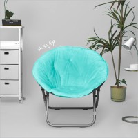 Urban Lifestyle Faux Fur Saucer Chair Aqua Blue